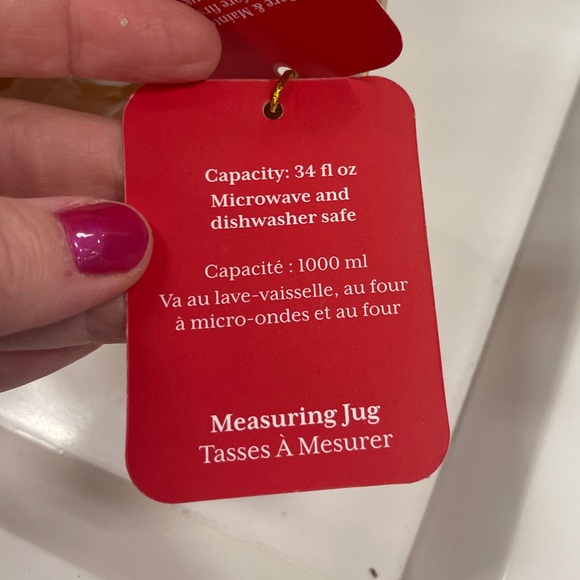 Pink Christmas Nutcracker Measuring Jug Ceramic Pitcher NWT Bakeshop - Picture 8 of 8